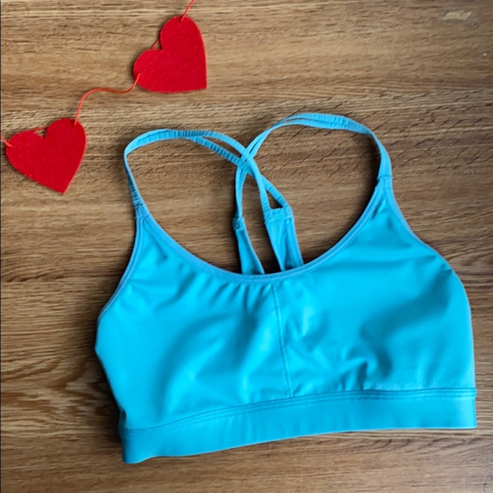 Champion fitness yoga top baby blue mesh S